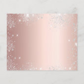 Budget Quinceanera Rose Gold Silber Save the Date (Rückseite)