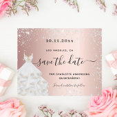 Budget Quinceanera Rose Silber Kleid Save the Date