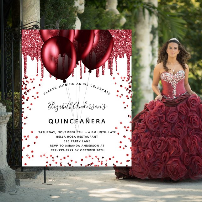 Budget Quinceanera - Roter Glitzer (Von Creator hochgeladen)