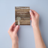 Budget Quinceanera Rustikales Gipskraut Einladung Flyer (Gruppe)