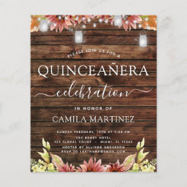 Budget Quinceanera Rustikales Holz Herbst Sonnenbl