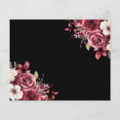 Budget Quinceanera Save the Date Blumenburgund Flyer (Hinten)