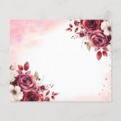 Budget Quinceanera Save the Date Blumenburgund Flyer (Hinten)