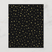 Budget Quinceanera - Schwarzes Rotes Gold Einladun Flyer (Hinten)