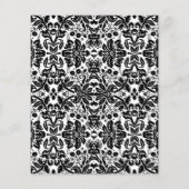 Budget Quinceanera - Schwarzes Rotes Silber Einlad Flyer (Hinten)