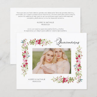 Budget Quinceañeras Spanish Floral Photo 