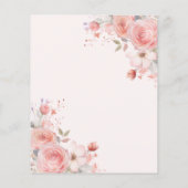 Budget Quinceñera Blush Pink Floral Butterfly Flyer (Hinten)