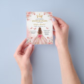 Budget Quinceñera Blush Pink Floral Butterfly Flyer (Gruppe)