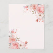 Budget Quinceñera Blush Pink Floral Butterfly Flyer (Hinten)