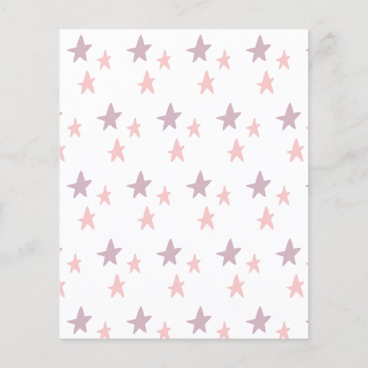 Budget Rainbow Boho oh Baby Pink Baby Dusche (Rückseite)