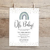 Budget Rainbow Boy Baby Shower Einladung