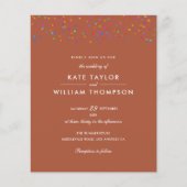 Budget Rainbow Confetti Terracotta Wedite (Vorderseite)