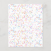 Budget Rainbow Confetti Wedding Einladung (Rückseite)