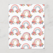 BUDGET Rainbow Drive by Baby Shower Einladung Flyer (Hinten)