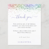 Budget Rainbow Glitzer Foto Brautparty Danke (Vorderseite)