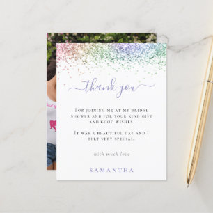 Budget Rainbow Glitzer Foto Brautparty Danke