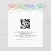 Budget Rainbow Glitzer QR Code Wedite (Rückseite)