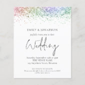 Budget Rainbow Glitzer QR Code Wedite (Vorderseite)