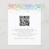 Budget Rainbow Glitzer Wir machen QR Hochzeit Einl (Rückseite)