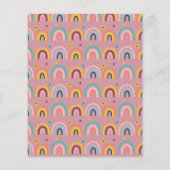 Budget Rainbow Magical Birthday Party Einladung (Rückseite)