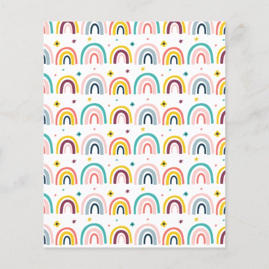 Budget Rainbow Magical Birthday Party Einladung (Rückseite)