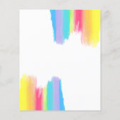 Budget Rainbow Schöne LGBTQ Hochzeit Einladung Flyer (Hinten)