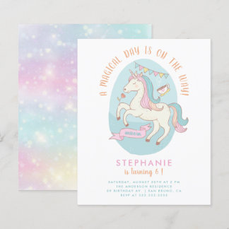 Budget Rainbow Unicorn Girls Geburtstagsparty