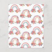 BUDGET Rainbow Virtual Baby Shower Einladung Flyer (Hinten)