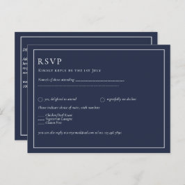 BUDGET RAVP Navy Blue Monochrome WEDD Postkarte