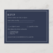 BUDGET RAVP Navy Blue Monochrome WEDD Postkarte (Vorderseite)
