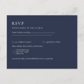 BUDGET RAVP Navy Blue Monochrome WEDD Postkarte (Vorderseite)