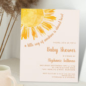 Budget Ray of Sunshine Boho Baby Shower Einladung