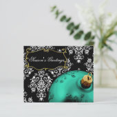 Budget Real Ornament Business Holiday Card (Stehend Vorderseite)