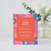 Budget Red Boho Floral Stilvolles Brautparty (Stehend Vorderseite)