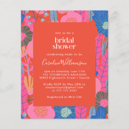 Budget Red Boho Floral Stilvolles Brautparty