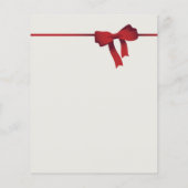 Budget Red Bow Foto Weihnachtskarte (Rückseite)