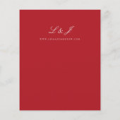 Budget Red Calligraphy Wedding Flyer (Hinten)