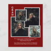 Budget Red Classy Foto Collage Abschluss (Rückseite)