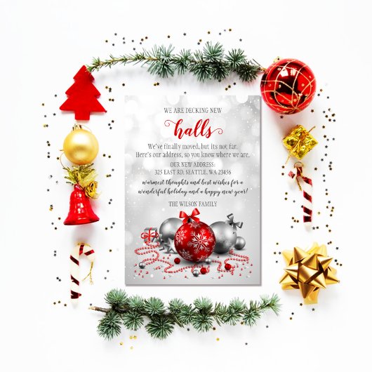 Budget Red Decke neue Hallen Moving Holiday Card