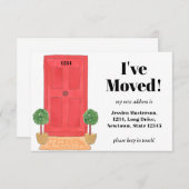 Budget Red Door Ich habe Mini Announcement Card ve (Vorne/Hinten)
