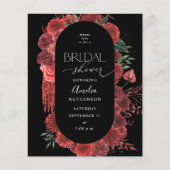 Budget Red Floral Black Brautparty (Vorderseite)