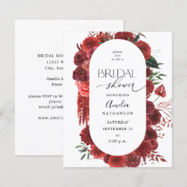 Budget Red Floral Brautparty