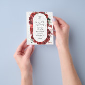 Budget Red Floral Brautparty Flyer (Gruppe)
