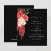Budget Red Floral Wedding - Black (Vorne/Hinten)