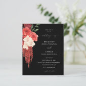 Budget Red Floral Wedding - Black (Stehend Vorderseite)