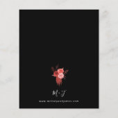 Budget Red Floral Wedding - Black (Rückseite)