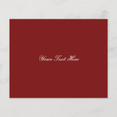 Budget Red Gift Business Holiday Card (Rückseite)