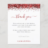 Budget Red Glitzer Foto Brautparty Vielen Dank (Vorderseite)