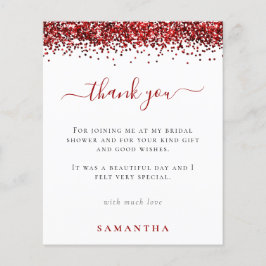 Budget Red Glitzer Foto Brautparty Vielen Dank