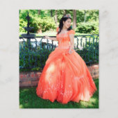 Budget Red Glitzer Foto Quinceanera Vielen Dank (Rückseite)